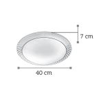 InLight Πλαφονιέρα οροφής LED 24W 4000K από λευκό ακρυλικό D:40cm (42164-Β-Λευκό) - Image 2