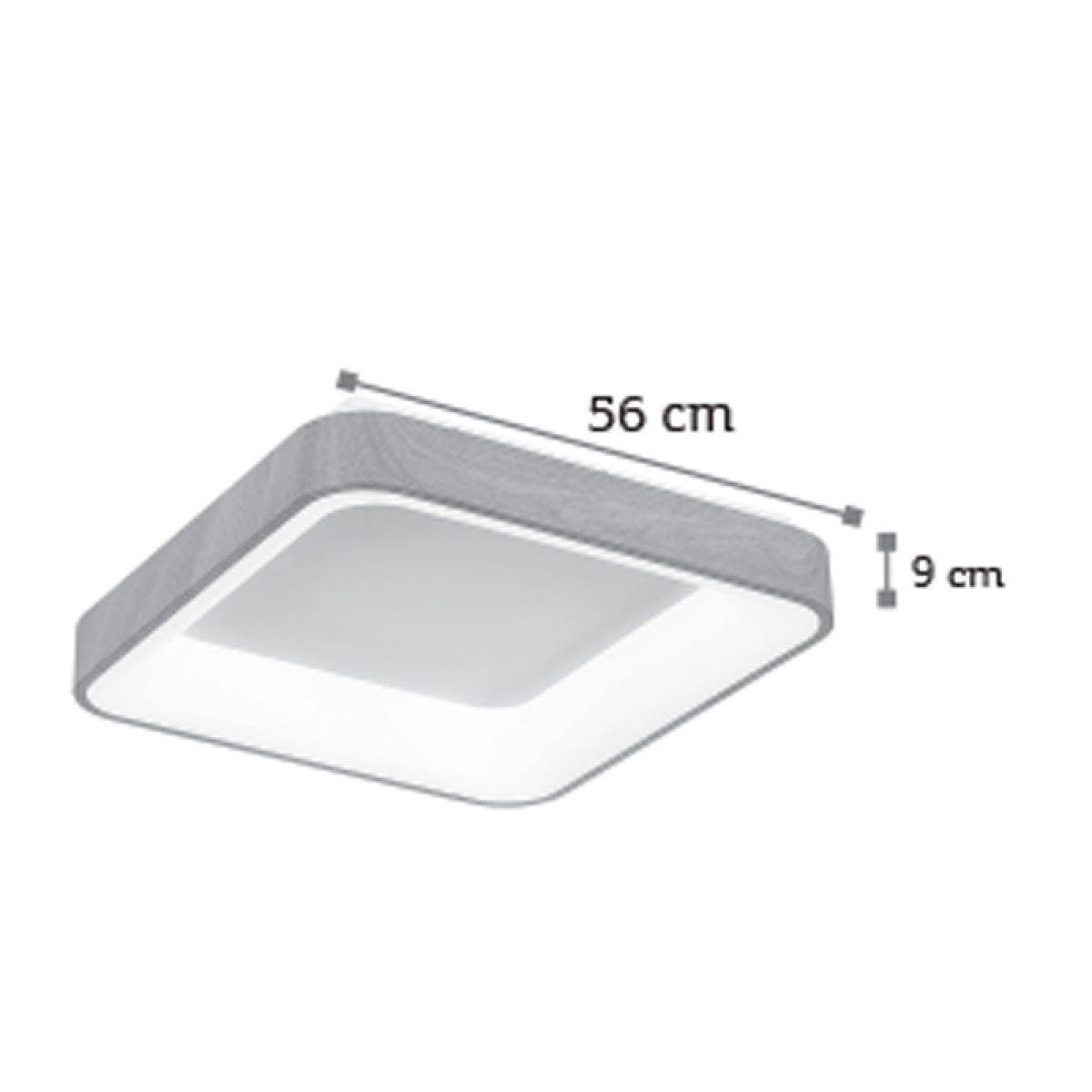 InLight Πλαφονιέρα οροφής LED 58W 4000K από καφέ μέταλλο και ακρυλικό D:56cm (42174-Α) - Image 2