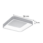 InLight Πλαφονιέρα οροφής LED 58W 4000K από καφέ μέταλλο και ακρυλικό D:56cm (42174-Α) - Image 2