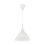 InLight Κρεμαστό φωτιστικό από λευκό γυαλί 1XE14 D:18cm (4409-Γ-Λευκό)
