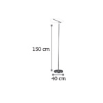 InLight Επιδαπέδιο φωτιστικό LED 20W 3000K από χρώμιο μέταλλο και σωλήνα σιλικόνης D:150cm (45011-CH) - Image 2
