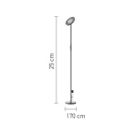 InLight Επιδαπέδιο φωτιστικό LED 24W RGB-CCT with controller από μαύρο μέταλλο και ακρυλικό D:170cm (45023) - Image 2