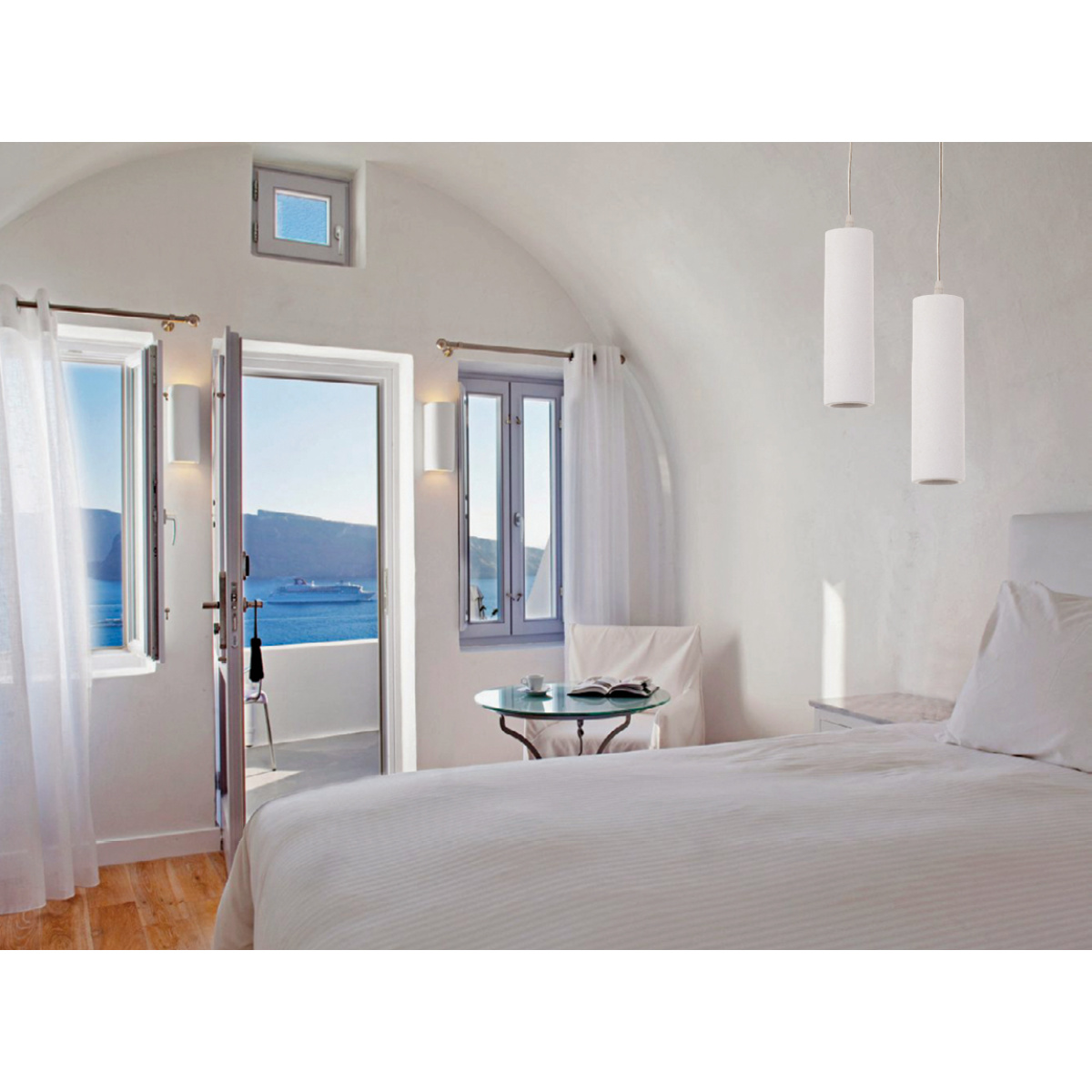 InLight Κρεμαστό φωτιστικό λευκό από γύψο 1XE27 D:7cm (4508) - Image 2