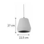 InLight Κρεμαστό φωτιστικό λευκό από γύψο 1XE27 D:22,5cm (4513) - Image 2