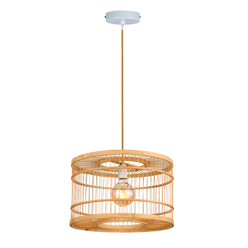 4524-800X800 InLight Κρεμαστό φωτιστικό από ρατάν 1XE27 D:40cm (4524) - Image 1