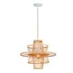 InLight Κρεμαστό φωτιστικό από ρατάν 1XE27 D:50cm (4525)