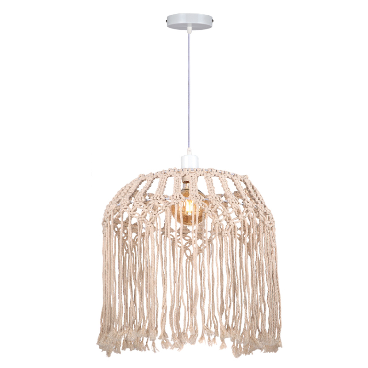 InLight Κρεμαστό φωτιστικό woolen μπεζ 1XE27 D:40cm (4532) - Image 2