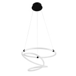 InLight Κρεμαστό φωτιστικό LED 40W 3000K από μαύρο μέταλλο και σωλήνα PVC D:54cm (6020)