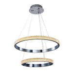 InLight Κρεμαστό φωτιστικό LED 94W 3000K από χρώμιο αλουμίνιο και ακρυλικό D:60cm (6033-A-CH)