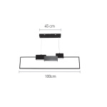 InLight Κρεμαστό φωτιστικό LED 55W 3CCT σε μαύρη και χρυσαφί απόχρωση D:100cm (6045) - Image 2