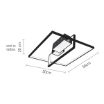InLight Πλαφονιέρα οροφής LED 65W 3CCT σε μαύρη και χρυσαφί απόχρωση D:50cm (6046) - Image 2
