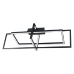InLight Πλαφονιέρα οροφής LED 35W 3000Κ σε μαύρη απόχρωση D:90cm (6055-BL)