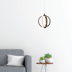 InLight Κρεμαστό φωτιστικό LED 16W 3000K σε μαύρη απόχρωση D:20cm (6057-BL) - Image 2