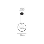 InLight Κρεμαστό φωτιστικό LED 14W 3000K και 1XG9 σε μαύρο χρώμα D:30cm (6061-BL) - Image 2