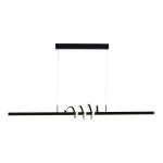 InLight Κρεμαστό φωτιστικό LED 40W 3CCT (by switch on base) σε μαύρο χρώμα D:120cm (6075-BL)