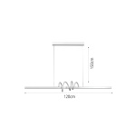 InLight Κρεμαστό φωτιστικό LED 40W 3CCT (by switch on base) σε λευκό χρώμα D:120cm (6075-WH) - Image 2