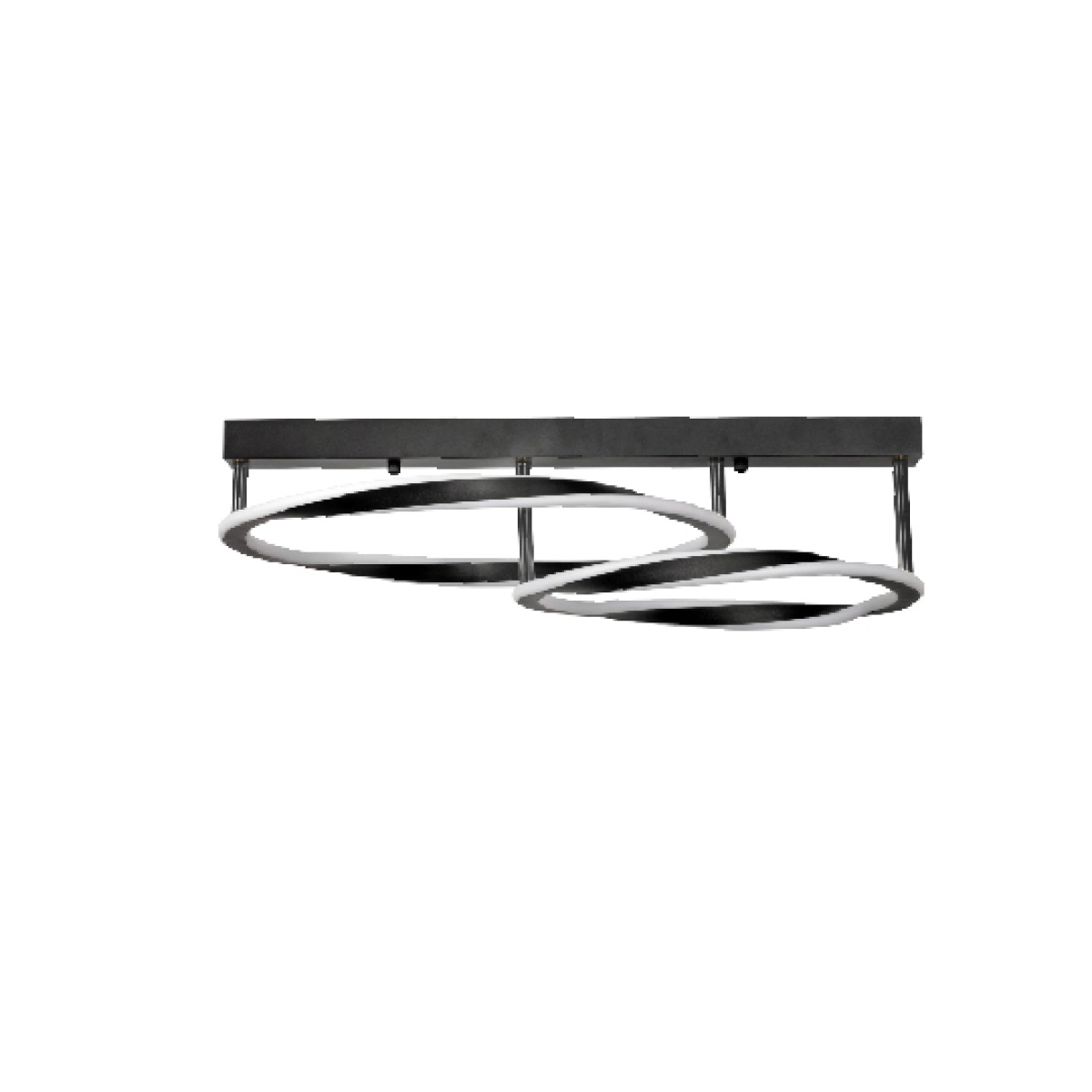 InLight Κρεμαστό φωτιστικό LED 90W 3CCT (by switch on base) σε μαύρο χρώμα D:70cm (6078-BL) - Image 2