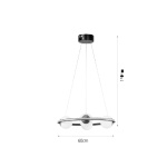 InLight Κρεμαστό φωτιστικό LED 36W 3000K και 4XG9 σε μαύρο χρώμα D:150cm (6088-BL) - Image 2