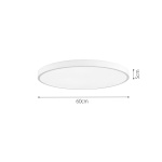 InLight Πλαφονιέρα οροφής LED 110W 3CCT (by switch on base) από λευκό μέταλλο και ακρυλικό D:60cm (42035-B-White) - Image 2