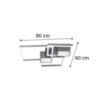 InLight Φωτιστικό οροφής LED 90W 3000K από αλουμίνιο σε χρώμιο απόχρωση D:80cm (6157-CH) - Image 2