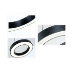InLight Κρεμαστό φωτιστικό LED 70W σε μαύρη απόχρωση D:100cm (6171-100-BL) - Image 2