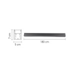 InLight Κρεμαστό φωτιστικό LED 50W 3000K από αλουμίνιο σε μαύρη απόχρωση D:180cm (6042-180-BL) - Image 2