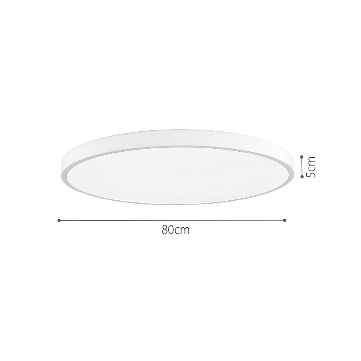 InLight Πλαφονιέρα οροφής LED 150W 3CCT (by switch on base) από γκρί μέταλλο και ακρυλικό D:80cm (42035-A-Gray) - Image 2