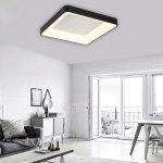 InLight Πλαφονιέρα οροφής LED 48W 4000K από μαύρο μέταλλο και ακρυλικό D:48cm (42173-Β) - Image 2