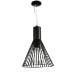 InLight Κρεμαστό φωτιστικό από μαύρο μέταλλο 1XE27 D:30cm (4347-Α-BL)