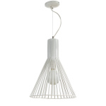 InLight Κρεμαστό φωτιστικό από λευκό μέταλλο 1XE27 D:30cm (4347-Α-WH)