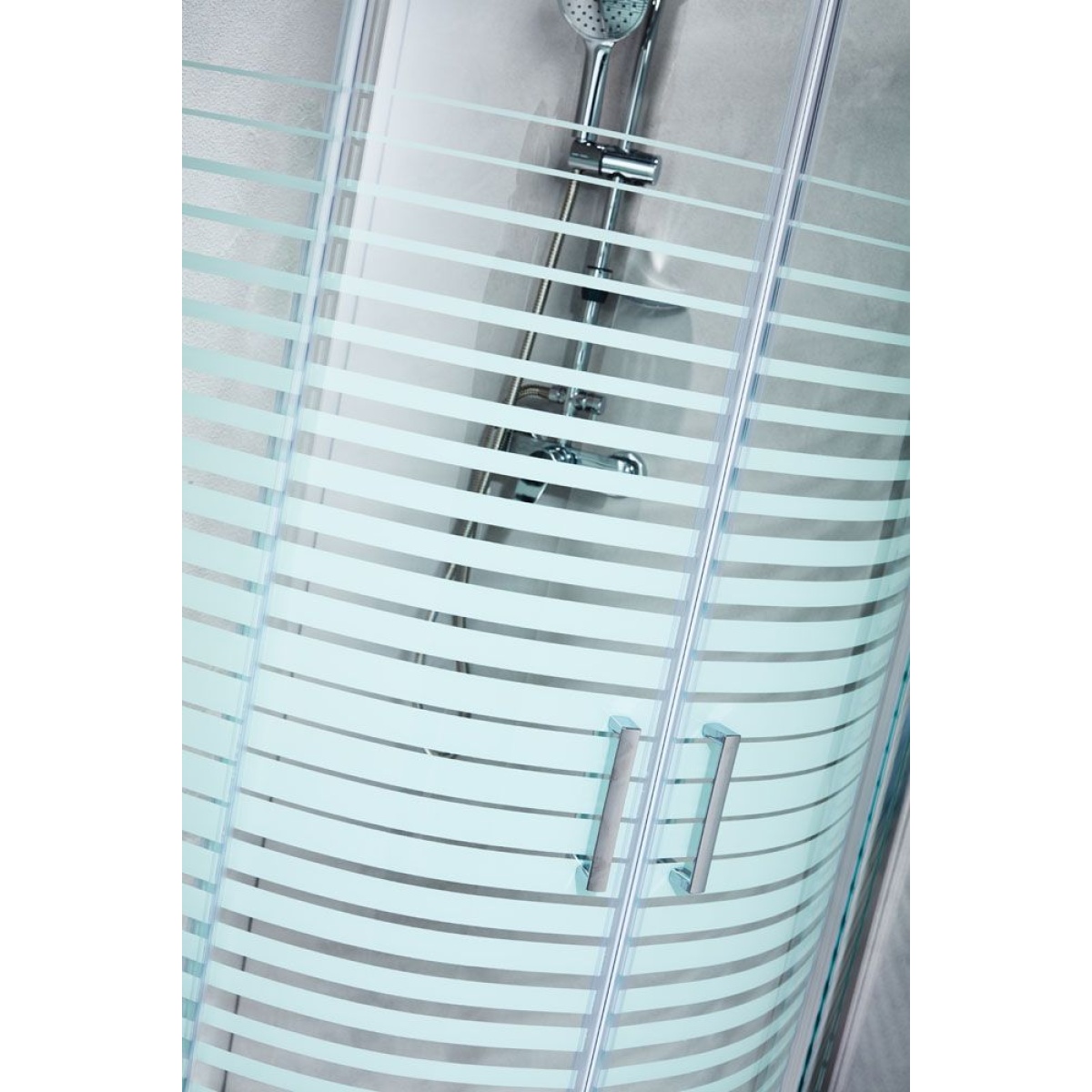 Καμπίνα NEW LINE Ημικυκλική Σεριγραφία - NL 8080 RS 80Χ80cm - Image 2