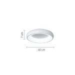 InLight Πλαφονιέρα οροφής LED 54W 3CCT (by tuya) από λευκό ακρυλικό D:40cm (42020-B-White) - Image 2