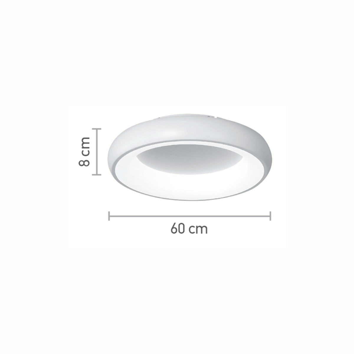InLight Πλαφονιέρα οροφής LED 110W 3CCT από χρυσαφί και λευκό ακρυλικό D:60cm (42021-A-Golden) - Image 2