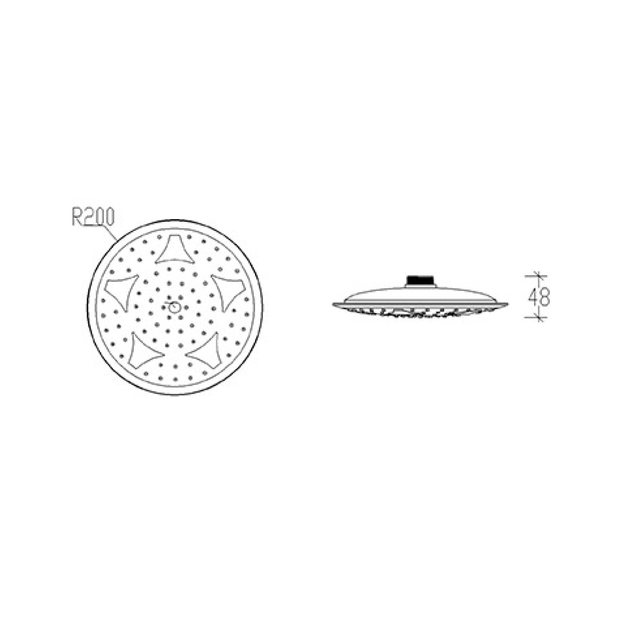 55210 TONDO ΚΕΦΑΛΗ ΧΡΩΜΕ ABS Φ20cm - Image 2