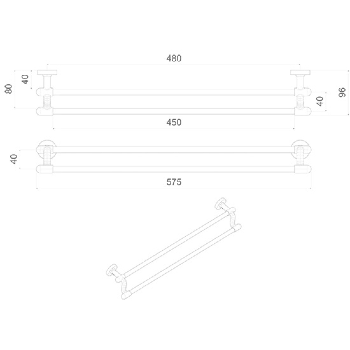 71232 MARE ΠΕΤΣΕΤΟΚΡΕΜΑΣΤΡΑ ΣΤΑΘΕΡΗ ΔΙΠΛΗ 50cm - Image 2