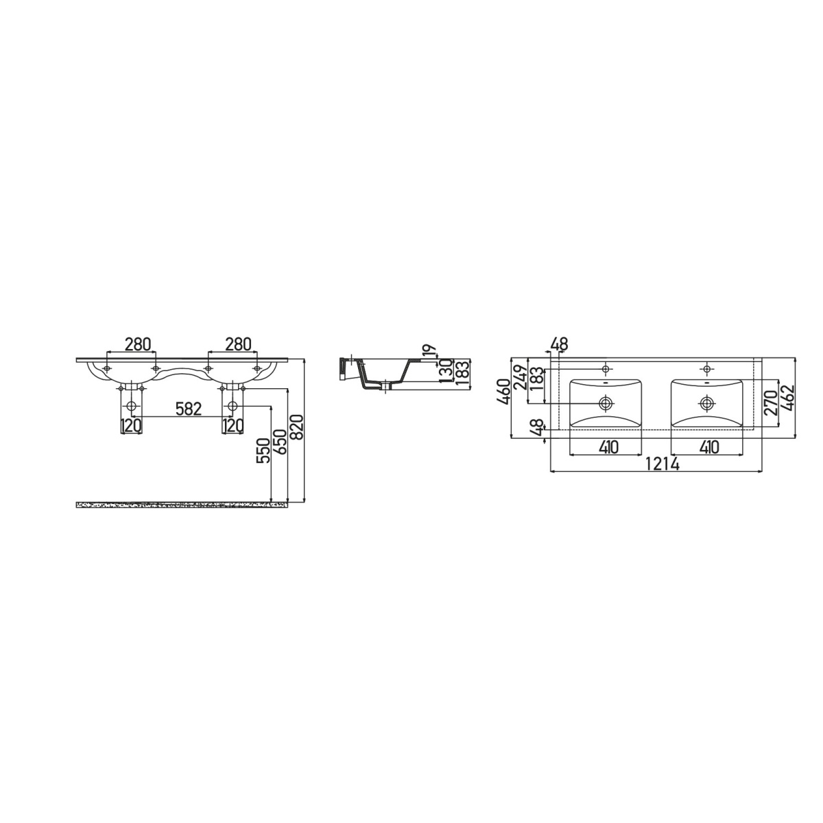 SU121 ΝΙΠΤΗΡΑΣ ΕΠΙΠΛΟΥ SLIM 46x120 cm (TR) - Image 2