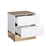 Κομοδίνo Base Megapap σε χρώμα λευκό - sonoma 45x40x52εκ. - Image 3