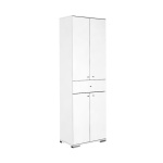 Ντουλάπα ρούχων Diamond Megapap δίφυλλη σε χρώμα λευκό 60x38x187εκ.