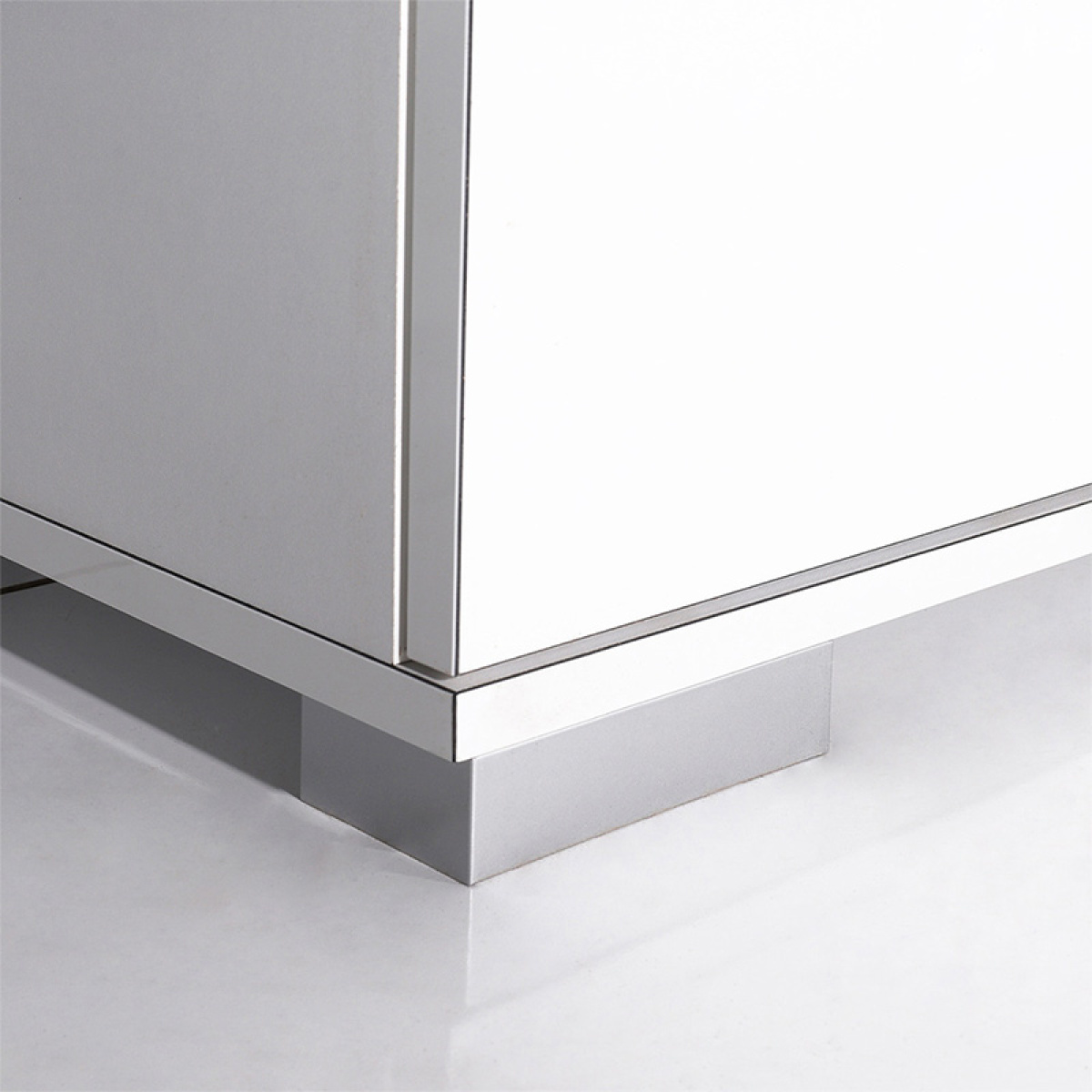 Ντουλάπα ρούχων Diamond Megapap δίφυλλη σε χρώμα λευκό 60x38x187εκ. - Image 4