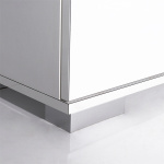 Ντουλάπα ρούχων Diamond Megapap δίφυλλη σε χρώμα λευκό 60x38x187εκ. - Image 4