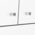 Ντουλάπα ρούχων Diamond Megapap δίφυλλη σε χρώμα λευκό 60x38x187εκ. - Image 5