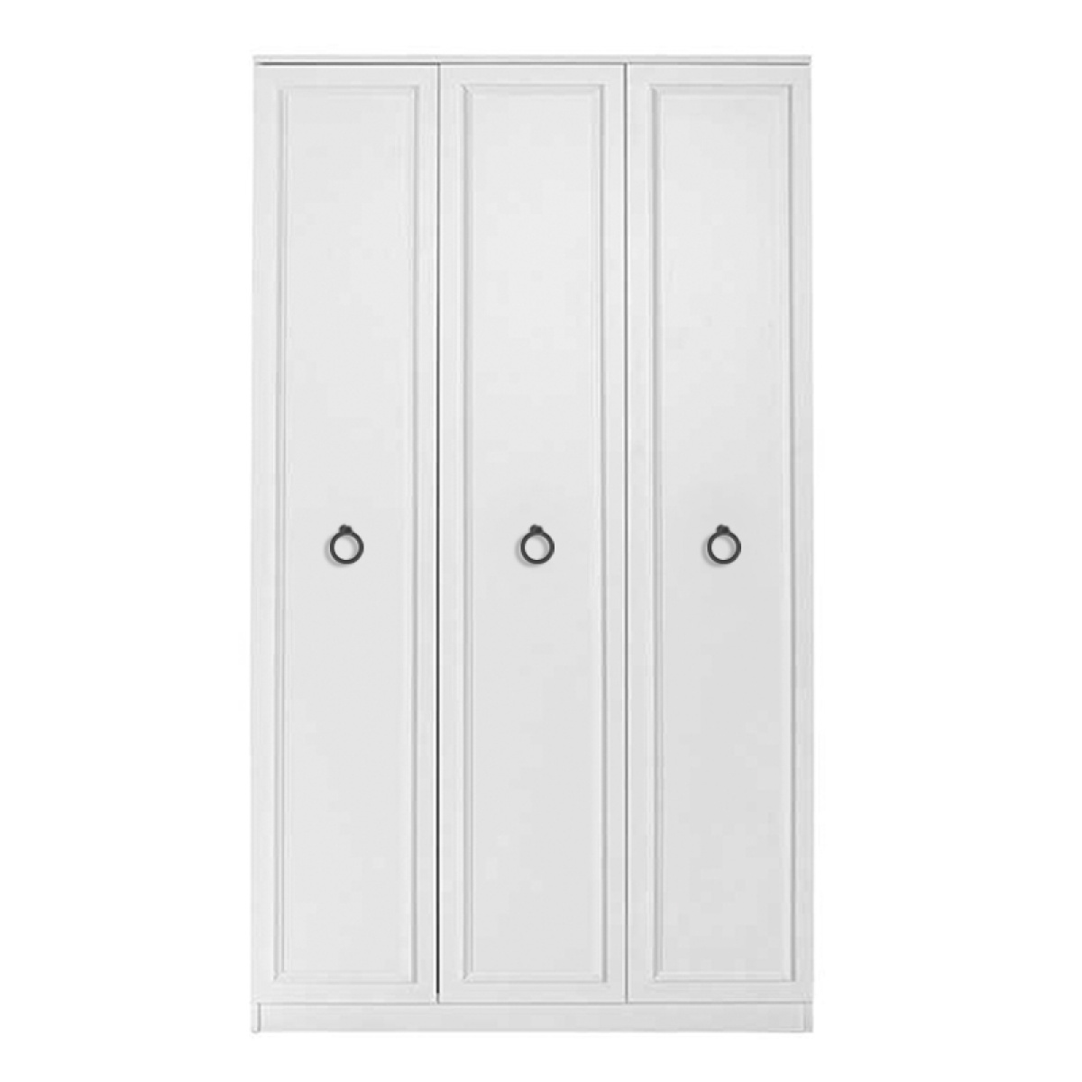 Ντουλάπα ρούχων Hampton Megapap τρίφυλλη χρώμα λευκό 103x52x185εκ. - Image 3