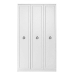 Ντουλάπα ρούχων Hampton Megapap τρίφυλλη χρώμα λευκό 103x52x185εκ. - Image 3
