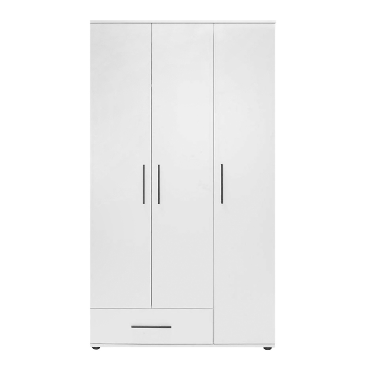 Ντουλάπα ρούχων Bianco Megapap τρίφυλλη χρώμα λευκό 103x52x187εκ. - Image 3