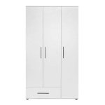 Ντουλάπα ρούχων Bianco Megapap τρίφυλλη χρώμα λευκό 103x52x187εκ. - Image 3