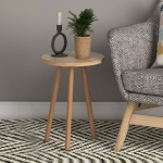 Βοηθητικό τραπεζάκι Roma Megapap από μελαμίνη χρώμα pine oak 33,5x33,5x46εκ. - Image 2