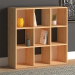 Βιβλιοθήκη Cube Megapap από μελαμίνη χρώμα oak 90x30x90εκ. - Image 2