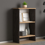 Βιβλιοθήκη μελαμίνης Flora Megapap χρώμα industrial grey - oak 52x25x80εκ. - Image 2