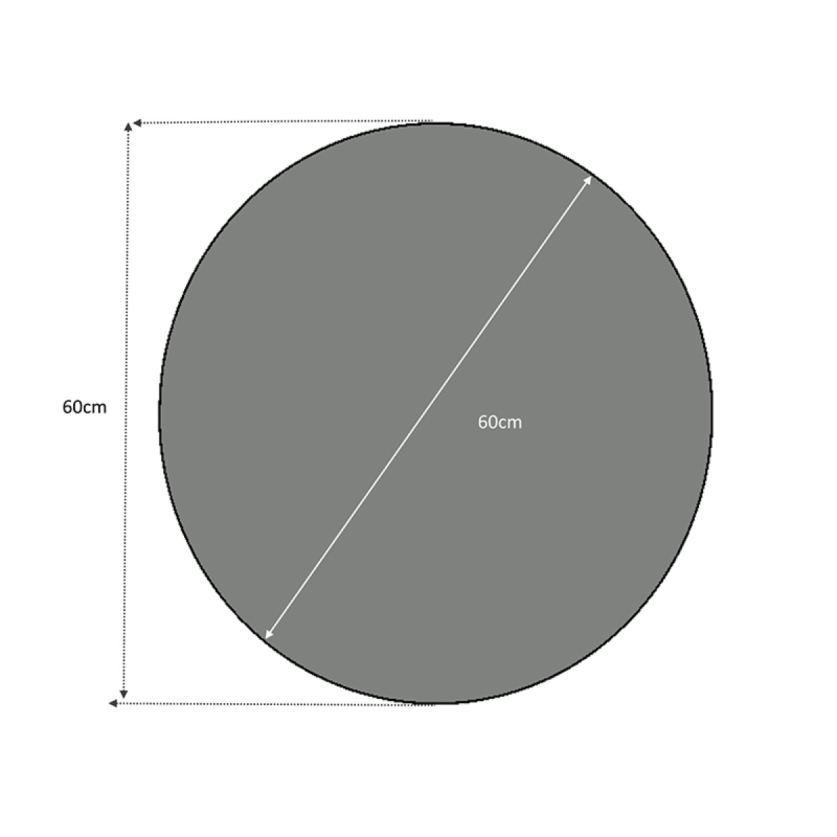 Καθρέφτης τοίχου Losta Megapap χρώμα λευκό 60x60x2,2εκ. - Image 3