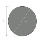 Καθρέφτης τοίχου Losta Megapap χρώμα λευκό 60x60x2,2εκ. - Image 3